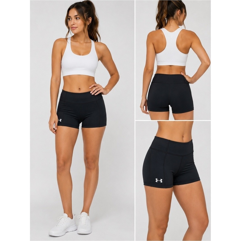 Under Armour Women's Black Short Biker Shorts Size S NWT